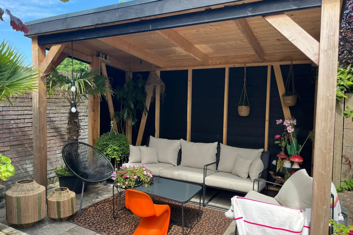 Overkapping in de tuin